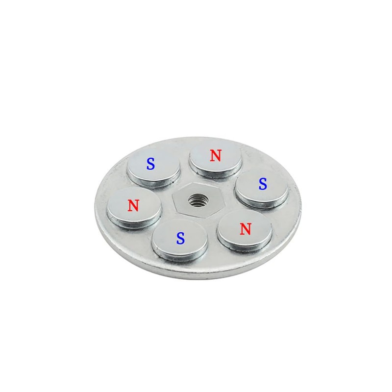 NovelGoal D36mm Mini Magnetic Mount Strong Round Rubberized Base 1/4"