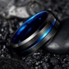Vakki Men's Tungsten Ring, Non-Fading, Matte, Width 0.3 inch (8