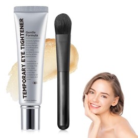 Crema reafirmante para ojos，Crema reafirmante para ojos con brocha, Reduce Las Líneas de Expresión y Las Arrugas，Apta para todo tipo de piel，20ml