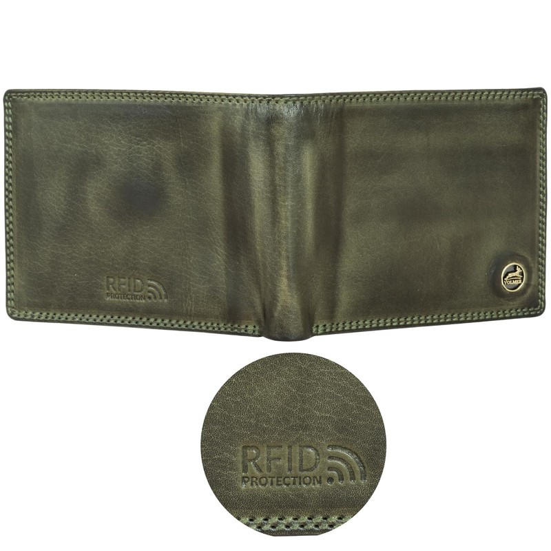 Fa.Volmer ® Men's Leather Wallet with RFID Protection - Extra