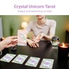 EIH1 1 Piece Crystal Unicorn Tarot Cards Learn to Lay,