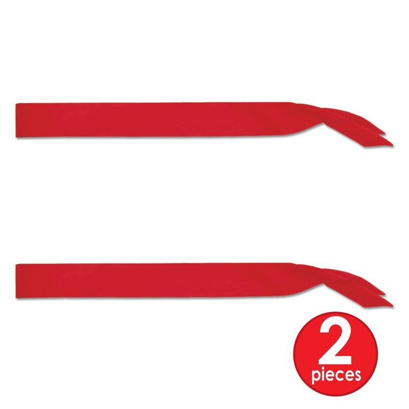 Beistle General Occasion Sashes, One Size, Red