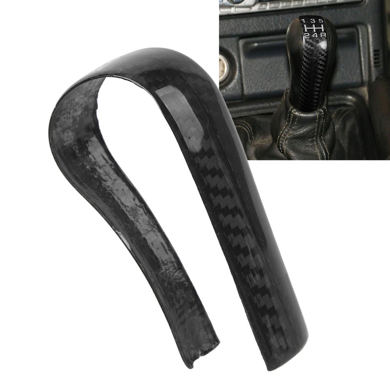 5 Speed Gear Shift Knob Cover Carbon Fiber Decorative Fashionable