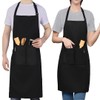 LEFUNDA® Pack of 2 Aprons, Waterproof Apron with 3 Pockets,