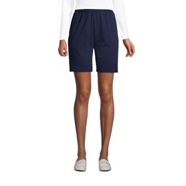 Lands' End Women s Sport Knit Shorts Radiant Navy Regular Large