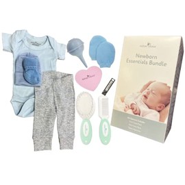 Newborn Essentials Kit (Basic Includes Nail Care Pack, Hair Care Pack and Nasal Aspirator) by Nurses Choice (Supreme, Blue)