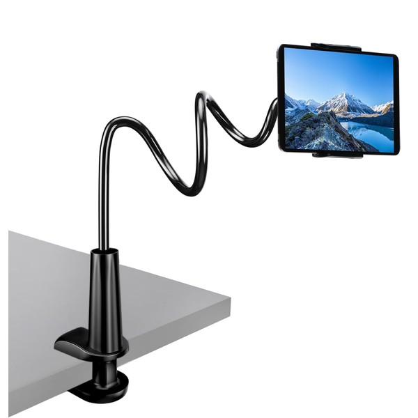 CLM-Tech Tablet Holder for Bed - Gooseneck Mount for 4-11