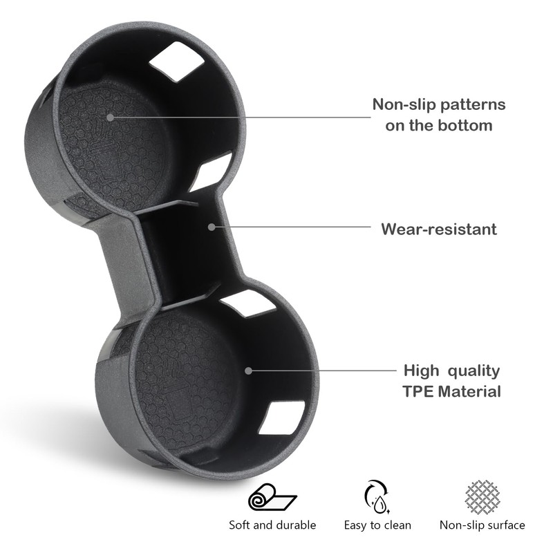 Auovo Cup Holder Insert for 2024-2025 Ford Ranger Accessories Non-Slip
