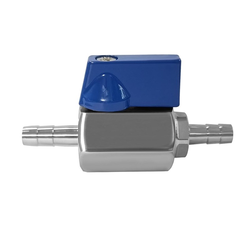 Beduan 1/4” Hose ID Barb Ball Valve 304 Stainless Steel