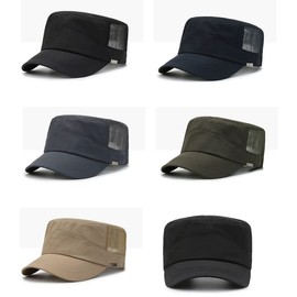 LOJAX Men's Restoration Military Work Cap, Summer, Cool, Mesh, Breathable, Sports Cap, beige