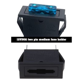 Standard Blade Fuse Holder Panel Surface Mounted Blade Fuse Seat for Car Van Motorcycle Motorhome Scooter Quad Boat Marine Tractor 12V 30A Pack of 5