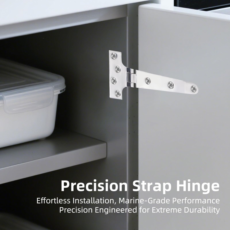RiaYer Heavy Duty 316 Stainless Steel T Hinges, Marine Grade,