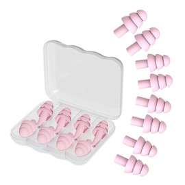YilulvDeng Earplugs for Sleep,Noise Canceling Ear Plug for Sleeping Swimming,4 Pairs Silicone Ear Plugs(Pink).