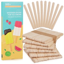 Wooden Ice Sticks: 300 Wooden Sticks for Crafts and Wooden Ice Sticks - Wooden Ice Sticks for Crafts - Ice Sticks Wooden Sticks - Wooden Sticks LIVAIA