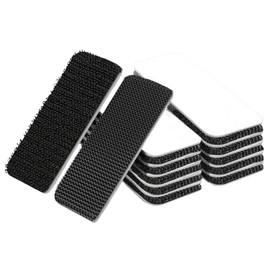 Industrial Strength Sticky Pads Heavy Duty, Wall Hanging Strips, Extra Strong Hook and Loop Tape, Double Sided and Removable for Walls, Floor, Plastics, Glasses, Metals (12PCS, 30x100mm)