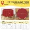 Hereisa Premium Red Plastic Table Cloth Disposable (2 Pack) Round