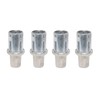 Leyso Set of 4 Adjustable Height Stainless Steel Bullet Feet