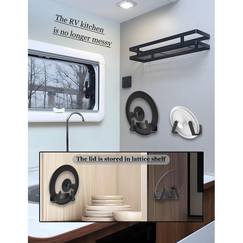 NOTMBESTM Pot Lid Organizer, 2 Pack Lid Holders Inside Cabinet,