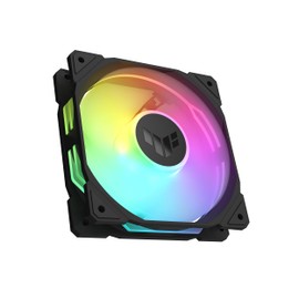 ASUS TUF Gaming TR120 ARGB Reverse Blade Black Case Fan Single Pack (120 mm PWM PC Fan, 2000 rpm, 2.75 mm H2O, 76.3 CFM Airflow, 16 Individually Addressable RGB LEDs, Black)