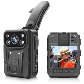 CAMMHD 1296P HD Body Camera with Audio and Video Wearable 15Hours, 32GB Waterproof Night Vision Patrol Body Camera for Law Enforcement