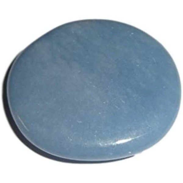 Sublime Gifts Angelite - Natural polished smooth worry stone Metaphysical