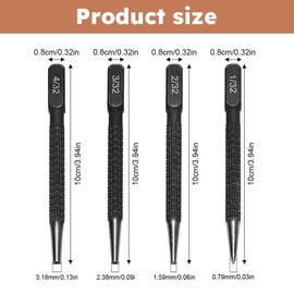 4 PCS Portable Positioning Punch Set, Nail Punches, Centre Punch, Automatic Centre Punches for Drilling, Carpentry & Automotive Repair