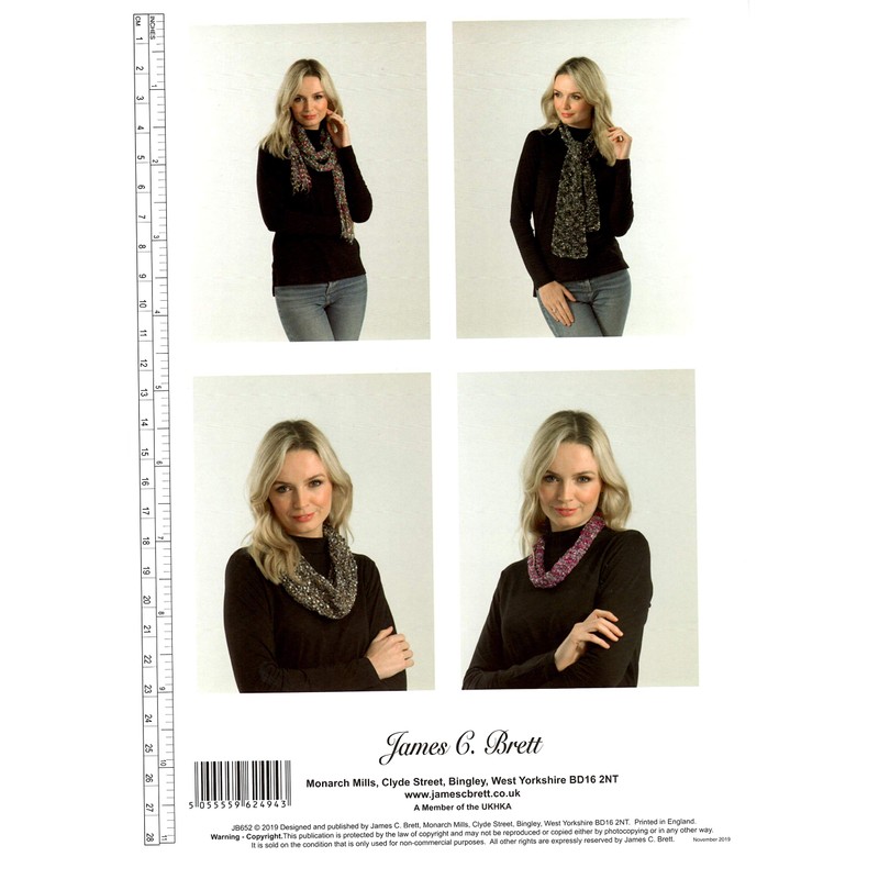 James C Brett Pattern JB652 Zodiac Ladder Yarn