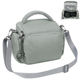 Ainiv Camera bag, SLR DSLR SLR camera bag, camera bag for hanging, compatible with Canon Nikon Sony SLR/DSLR camera lenses and accessories, waterproof, gray, Casual