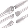 HINMAY Small Serving Tongs Set 6-Inch Appetizer Tongs Stainless Steel