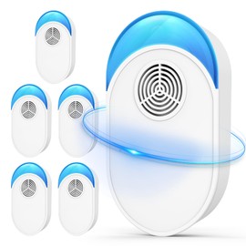 2024 Upgraded Ultrasonic Repeller 6 Packs, Indoor Ultrasonic Repellent for Roach, Rodent, Mouse, Bugs, Ant, Mosquito, Mice, Spider, Electronic Plug in Pest Control