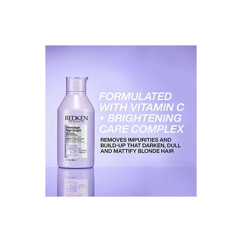 REDKEN Lightening Shampoo, For Blonde Hair, With Vitamin C, Blondage