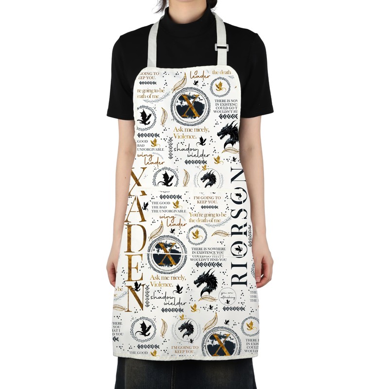 VAMSII Xaden Riorson 4th Wing Merch Dragon Riders Apron Basgiath