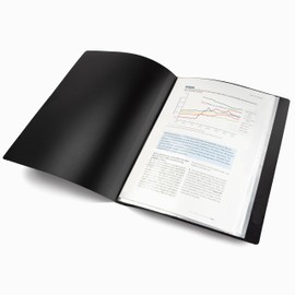 Rapesco 0909, 20 Pocket A4 Presentation Display Book, Black