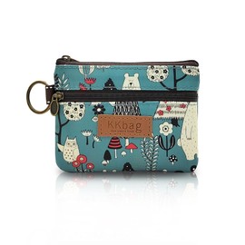 WisePoint Coin Purse, Waterproof Change Coin Bag with Key Ring, Cute Small Purses, Change Bag Mini Storage Bag for Coins, Cards, light green, coin purse