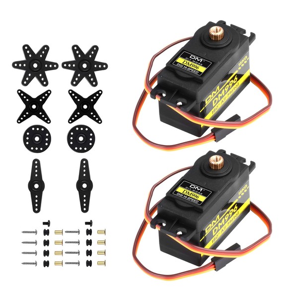 diymore 2 Pieces Metal Gearbox Digital Servo Motor Full Copper