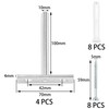 4 Pieces Heavy-Duty Floating Shelf Brackets with Mounting Screws,Solid Steel