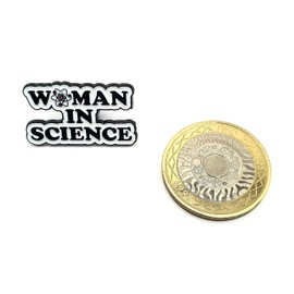Woman in Science Feminist STEM Metal Enamel Pin Badge, Metal