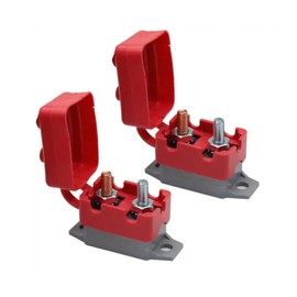 BEISUOS 30A 12V-24V Automatic Reset Circuit Breaker with Cover Stud Bolt for Battery Chargers Trucks Car Engines and More(2pcs)