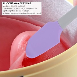Wax Spatulas, Silicone Spatula Waxing Applicator Wax Stick for Hair Removal Wax Heater Waxing Applicators Wax Spatula Wax Hair Removal Waxing Supplies Diy Waxing Strips()