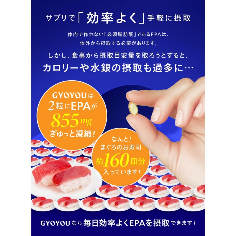 GYOYOU_魚油 EPA 国内製造で高純度95% サプリメント ソフトカプセル 60粒