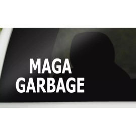 Sticker Tiger MAGA Garbage for Trump 2024 White Decal Sticker American FJB  5"x3"