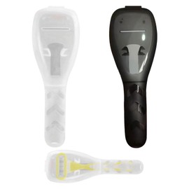 Razor Storage Box 2pcs Portable Razor Holder Transparent Plastic Safety Razors Travel Case Protector Case for Gillette Razors(Black+White)