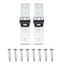 RLECS 2PCS Furniture Door and Window Hinge 304 Stainless Steel Flush Hinge Silver Folding Butt Hinge Length 86MM/3.38Inch Suitable for Folding Door and Window Cabinet Storage and DIY Wooden Box