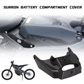 CHANGCHENG Surron Battery Lock Cover Sur Ron Battery Compartment Protect Carbon Fiber Pattern for SurRon Light Bee X/S Electric Dirt Bike