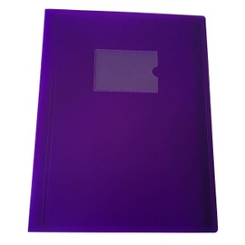 Janrax A4 Purple Flexible Cover 100 Pocket Display Book - Presentation Folder