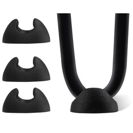 Waziaqoc 4PCS Hairpin Leg Protector Feet, Black Hairpin Leg Rubber Caps Fit for 3/8” & 1/2" Hairpin Leg, Hairpin Leg Pads for Coffee Table Hairpin Desk Chair