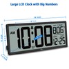 WallarGe 14.5'' Large Digital Wall Clock Battery Operated with Jumbo