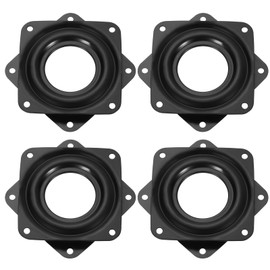 sourcing map 3" Bar Stool Swivel Replacement, 360° Rotation Lazy Susan Turntable, Square Ball Bearing Seat Swivel Base Mount Plate for Recliner Chair or Table, Black (72x8mm)