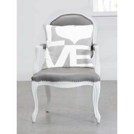 Little Giraffe Dolce Love Throw Pillow 20" x 20", Silver