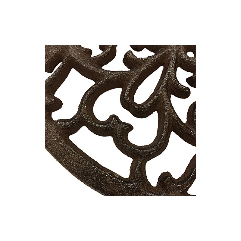 Marvells Cast Iron Decorative Round Circular Kitchen Trivet